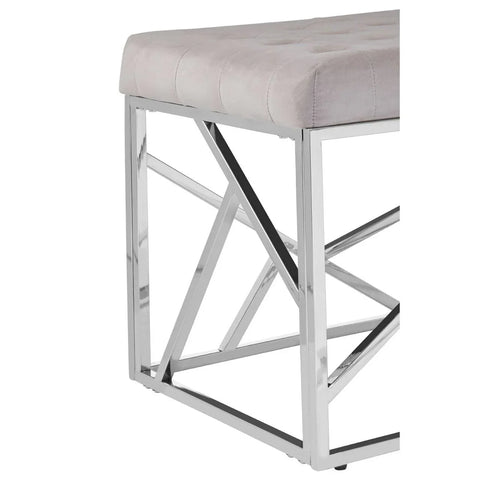 Luxe Velvet Silver Bench