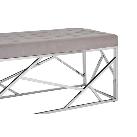 Luxe Velvet Silver Bench