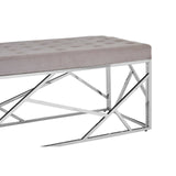 Luxe Velvet Silver Bench