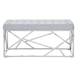 Luxe Velvet Silver Bench