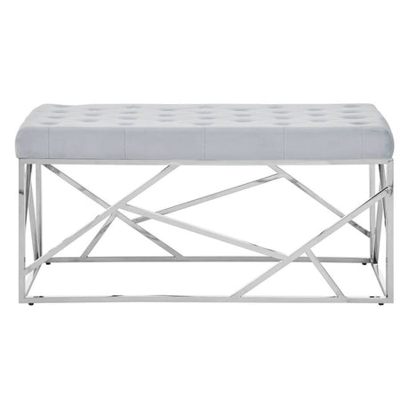 Luxe Velvet Silver Bench