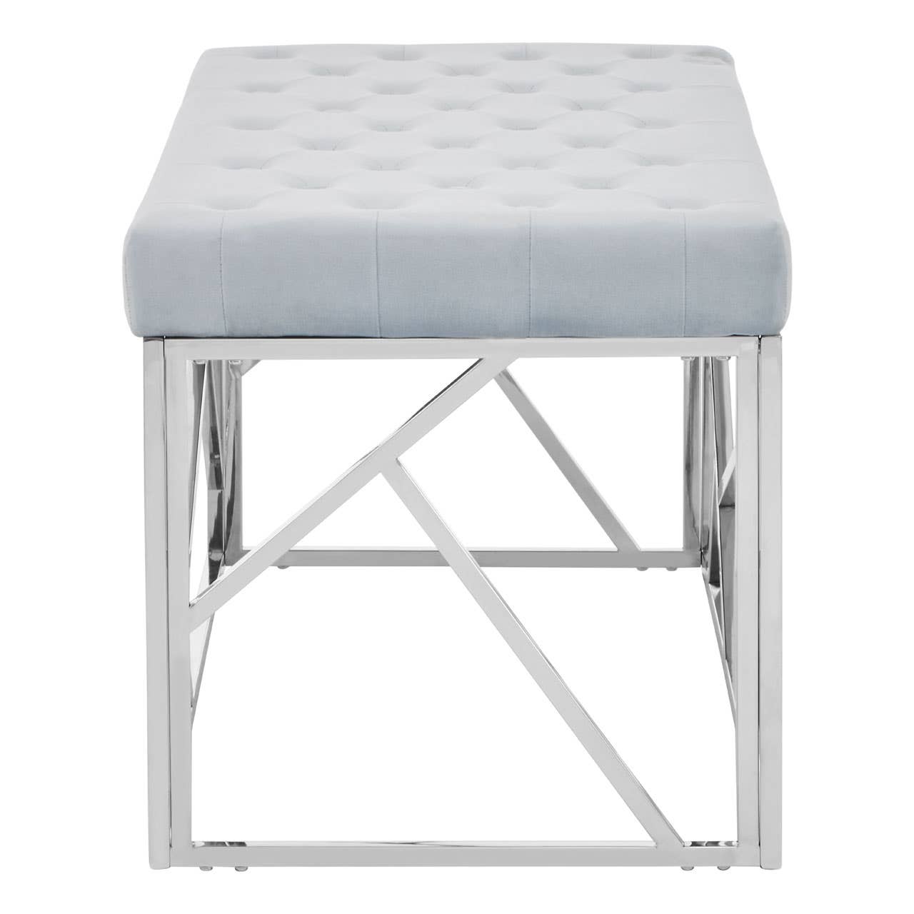 Luxe Velvet Silver Bench