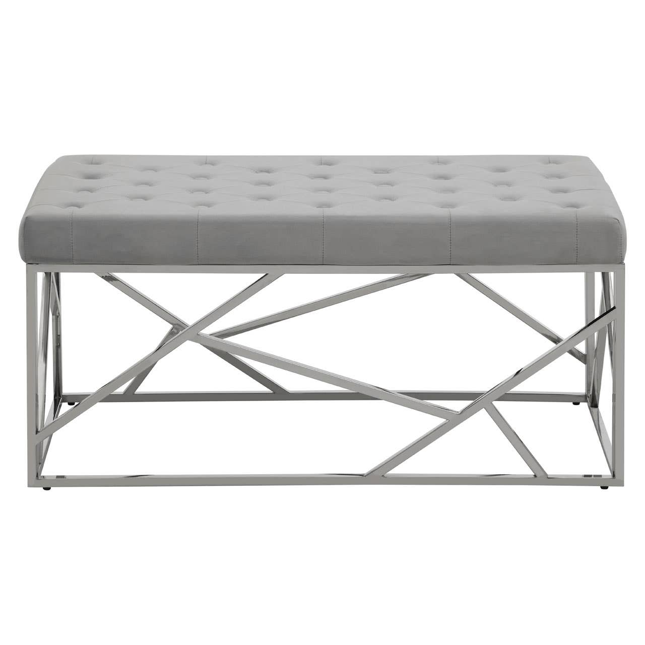 Luxe Velvet Silver Bench