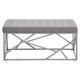 Luxe Velvet Silver Bench