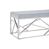 Luxe Velvet Silver Bench