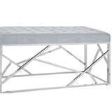 Luxe Velvet Silver Bench