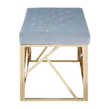 Luxe Gold Velvet Bench