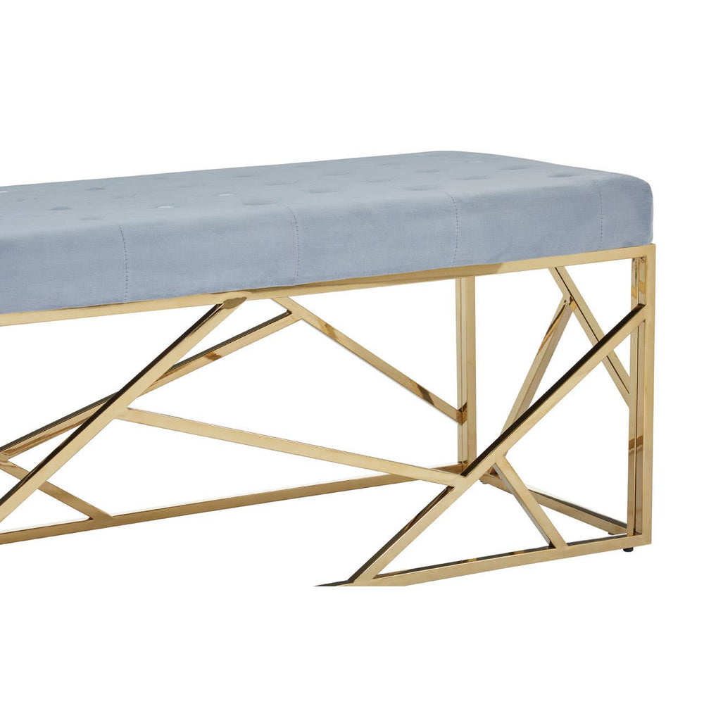Luxe Gold Velvet Bench