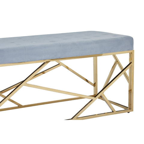 Luxe Gold Velvet Bench