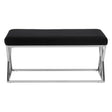Sleek Silver & Black Bench