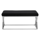 Sleek Silver & Black Bench