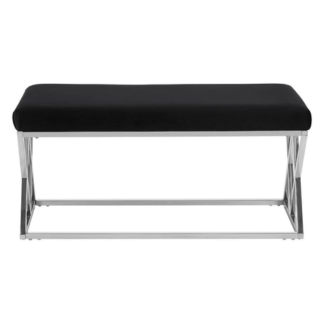 Sleek Silver & Black Bench