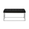 Luxe Geometric Velvet Bench