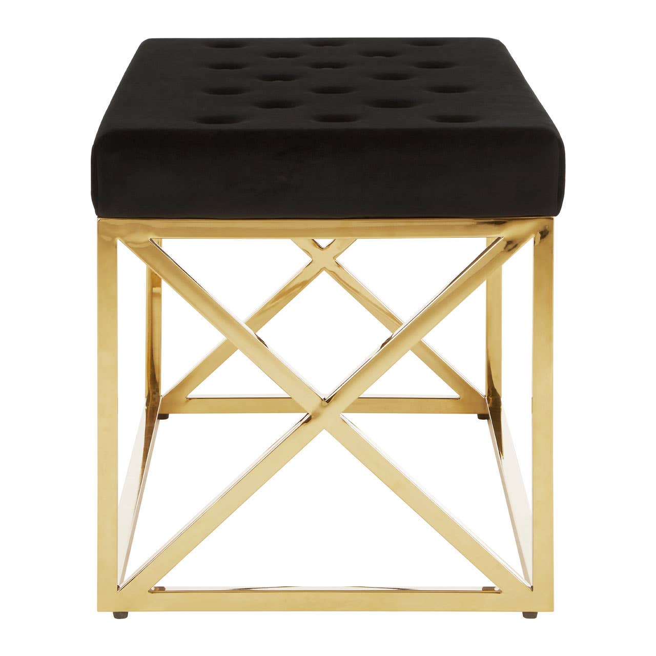 Luxe Gold & Black Bench
