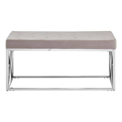 Luxe Velvet Steel Bench