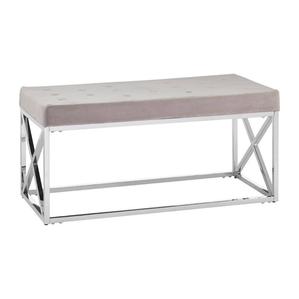 Luxe Velvet Steel Bench