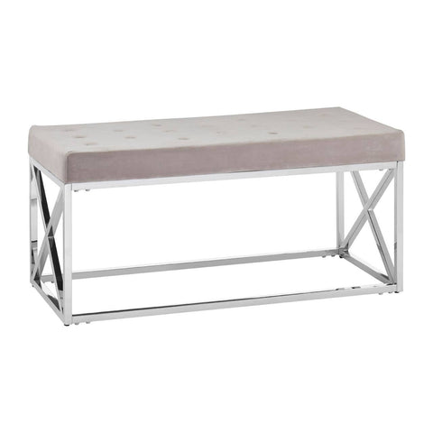 Luxe Velvet Steel Bench