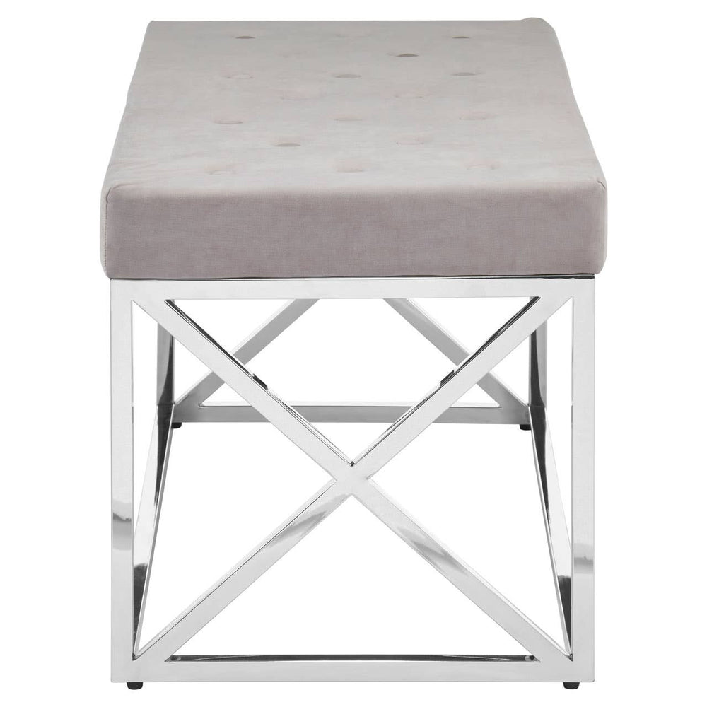 Luxe Velvet Steel Bench