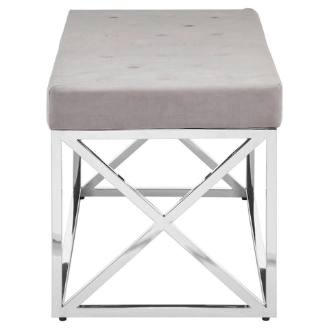 Luxe Velvet Steel Bench