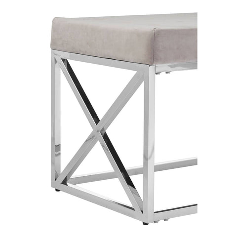 Luxe Velvet Steel Bench