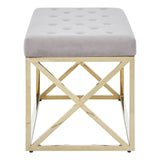 Luxe Gold Velvet Bench