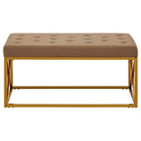 Luxe Gold Velvet Bench
