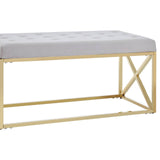 Luxe Gold Velvet Bench