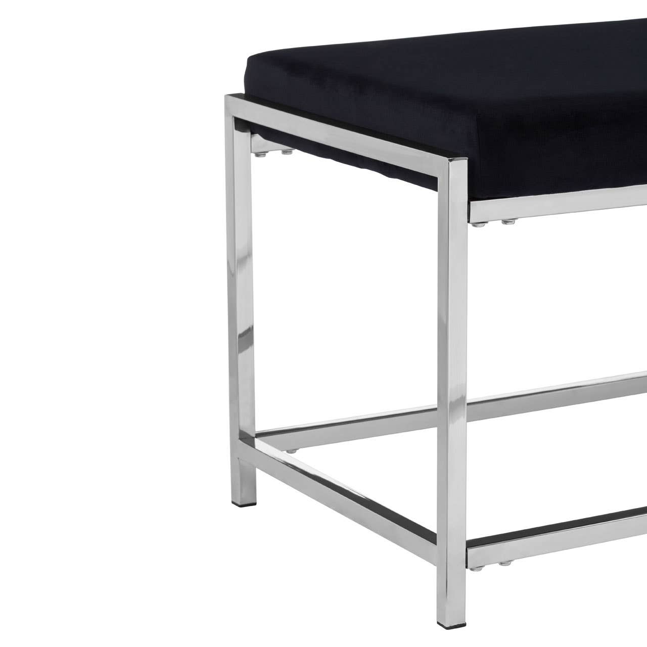 Luxe Velvet Metal Frame Bench