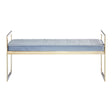 Luxe Blue Velvet Tufted Bench