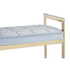 Luxe Blue Velvet Tufted Bench