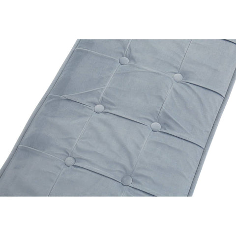 Luxe Blue Velvet Tufted Bench