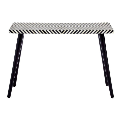 Boho Striped Bone Inlay Table