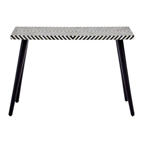 Boho Striped Bone Inlay Table