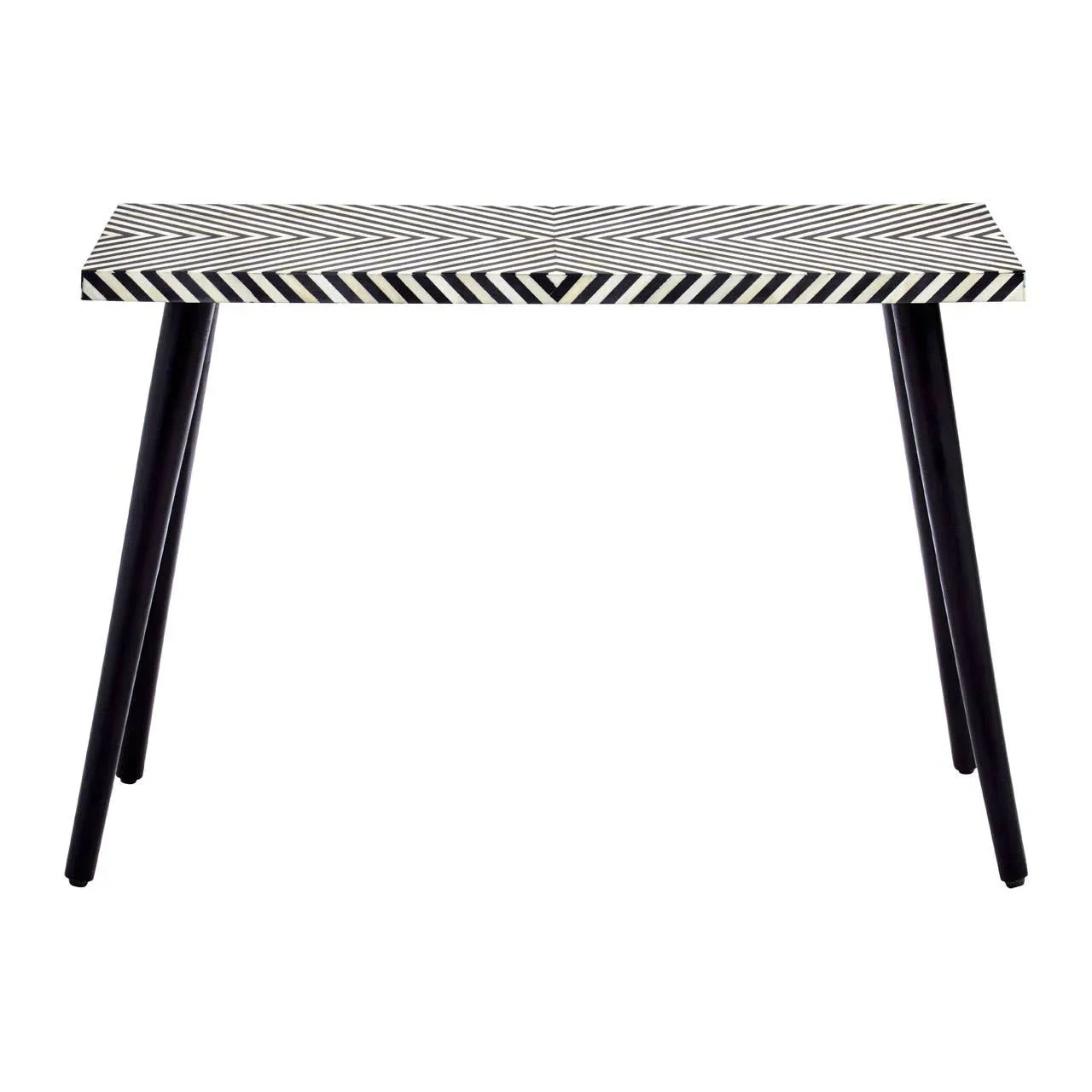 Boho Striped Bone Inlay Table