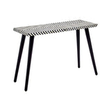 Boho Striped Bone Inlay Table