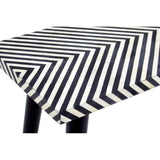 Boho Striped Bone Inlay Table