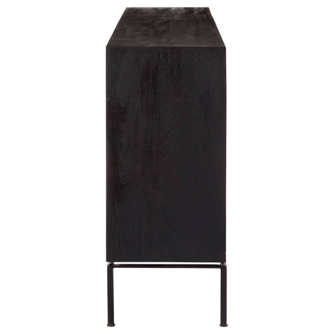 Boho Mango Wood Sideboard with Doors & Drawers