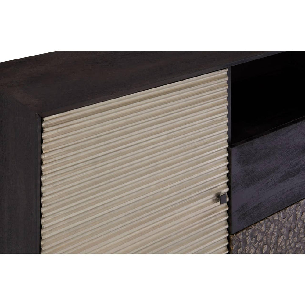 Boho Mango Wood Sideboard with Doors & Drawers