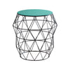 Green Enamel Iron Side Table
