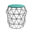 Green Enamel Iron Side Table