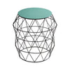 Green Enamel Iron Side Table
