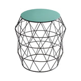 Green Enamel Iron Side Table