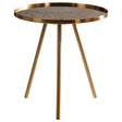 Golden Glass Top Side Table