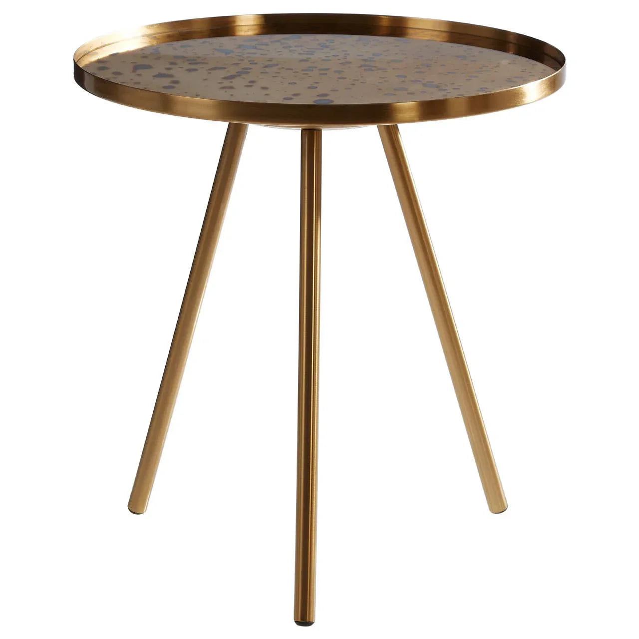 Golden Glass Top Side Table