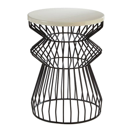Curved Iron Side Table