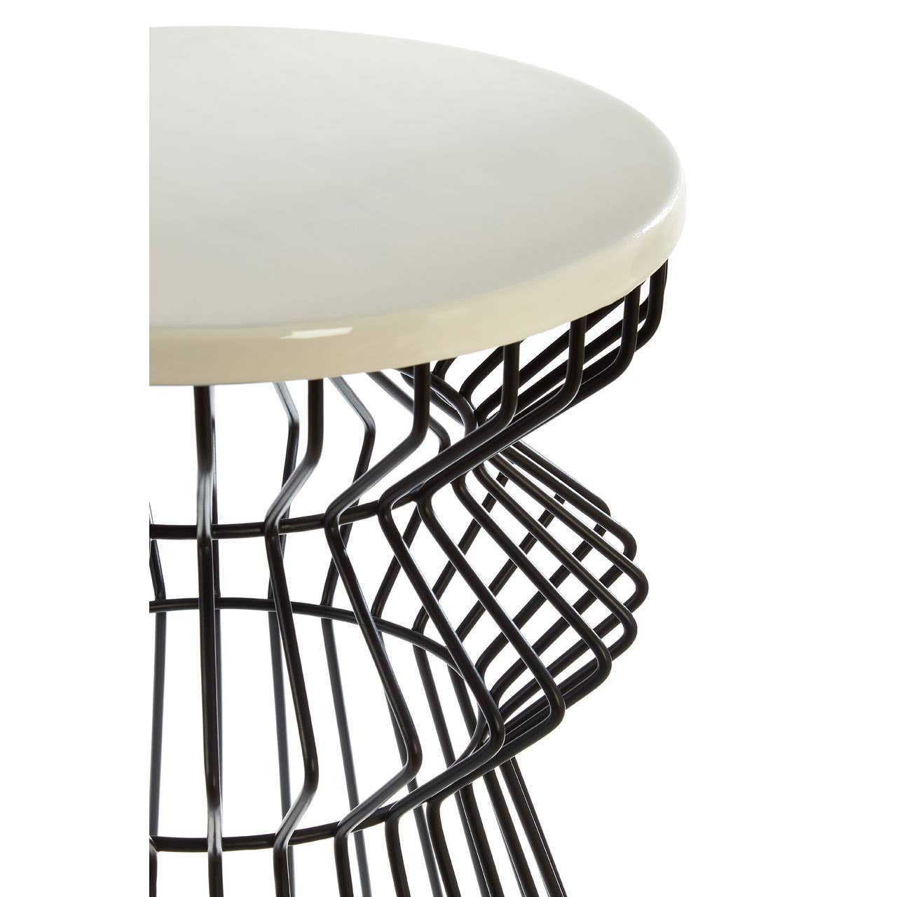 Curved Iron Side Table