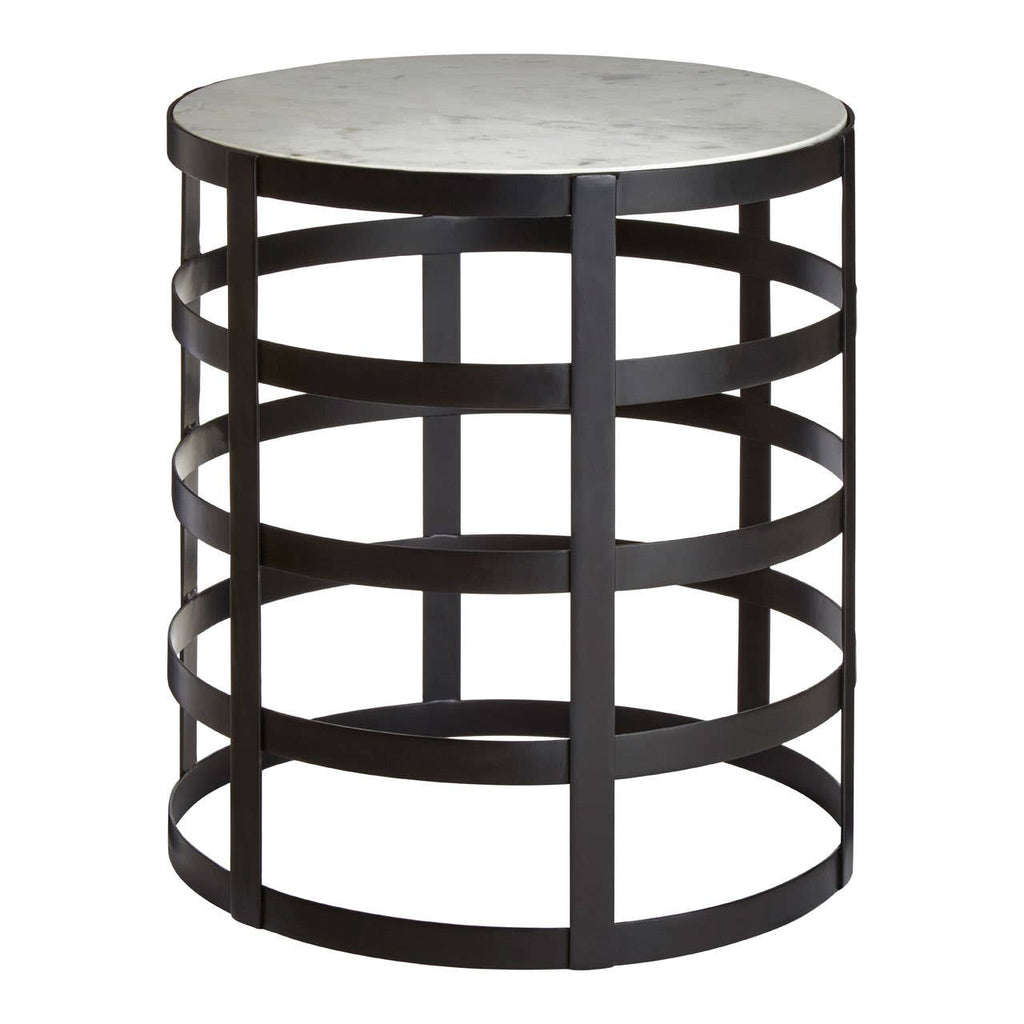 Marble Grid Side Table