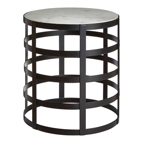 Marble Grid Side Table