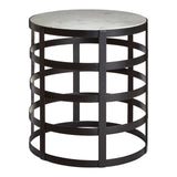 Marble Grid Side Table