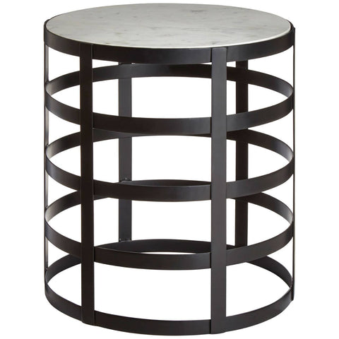 Marble Grid Side Table
